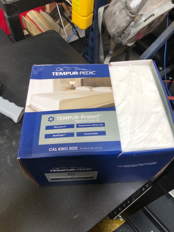Photo 1 of Tempur-Pedic Protect Waterproof Mattress Protector, California King, White