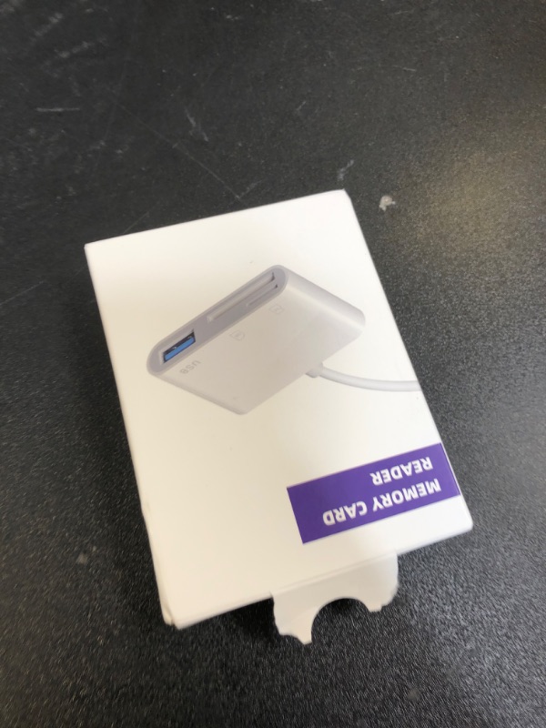 Photo 1 of SD Card Reader for iPhone iPad, Micro SD Card Reader Memory Card Reader with USB Adapter Plug and Play Trail Game Camera Card Viewer Supports SD and TF Card No App Required