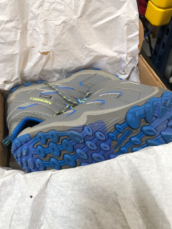 Photo 1 of Merrell Chameleon 7 Access MID WTRPF Hiking Boot, Grey/Blue, 2.5 US Unisex Little Kid