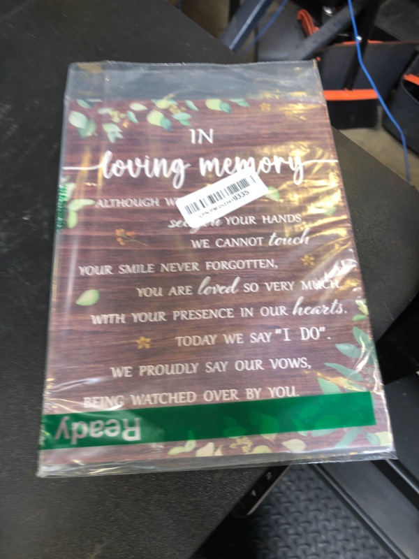 Photo 1 of In Loving Memory Wedding Sign With Stand, Wedding Decorations Sign For Reception, Memory Table Sign For Wedding Supplies Decor, Wedding Memorial Sign For Bridal Shower Wedding Party Anniversary, 41