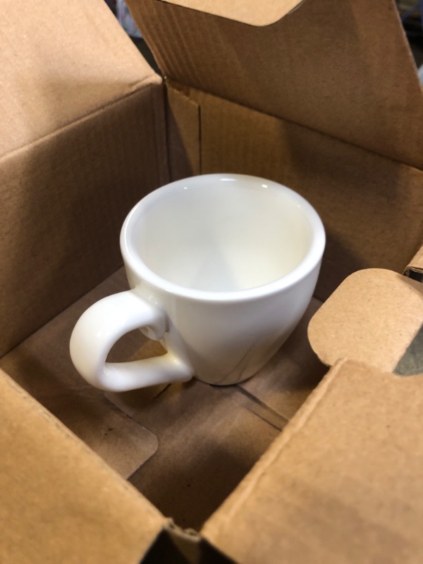 Photo 1 of ionEgg Porcelain Espresso Cup with Saucer, Espresso shot Cup, 80ml/2.7Oz, White (missing plate)