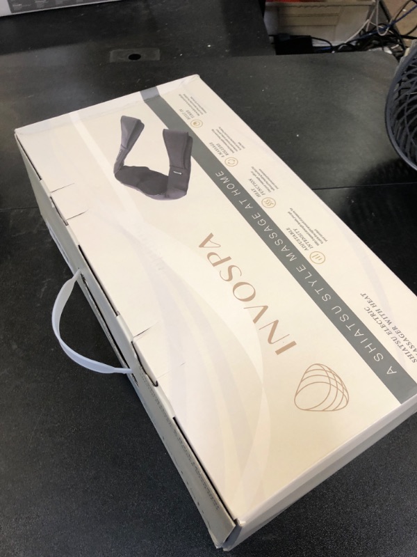 Photo 1 of InvoSpa Shiatsu Massager with Heat - Deep Tissue Kneading Pillow for Neck, Shoulders, and Back - Electric Full Body Massage