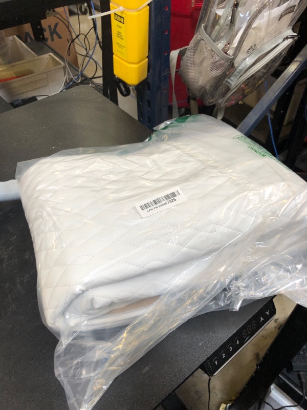 Photo 1 of SanQing Car Seat Cover Luxury Napa Leather Rear Seat Covers for Model Y Car Seat Bottom,Original White Color Heavy Duty Seat Cushion Protector Without Backrest (White Rear, Model Y)