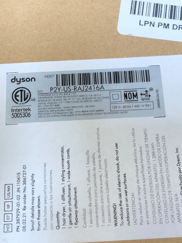 Photo 1 of Dyson Supersonic™ Hair Dryer, Iron/Fuchsia
