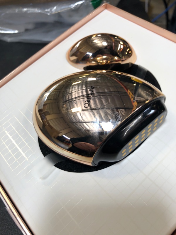 Photo 1 of AMIRO S1 Skincare Facial Device, Stamp-Style Elasticity Boosting Tool with 19-Dot Matrix Heads for at-Home Skin Smoothing - Gold
