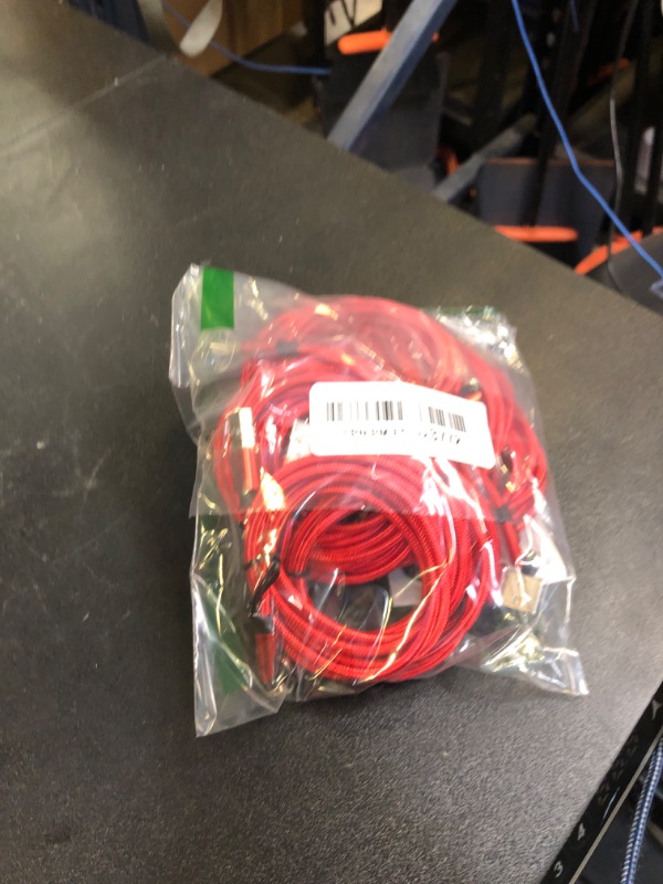 Photo 1 of Bojianxin Magnetic Charging Cable 540° Rotation?7-Pack, 1.6ft/3.3ft/3.3ft/6.6ft/6.6ft/10ft/10ft, 3 in 1 USB C Magnetic Phone Charger Cable Compatible with Micro USB/Type C/iProduct Device (Red)