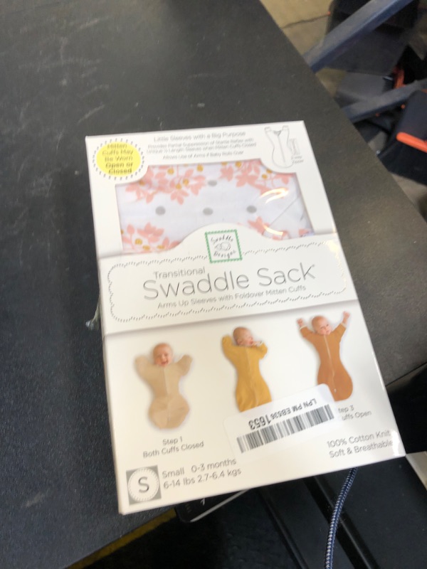 Photo 1 of SwaddleDesigns Transitional Swaddle Sack, Arms Up Half-Length Sleeves & Mitten Cuffs, Swaddle for Newborn Transition to Baby Sleep Sack Wearable Blanket, 0-3 month, 6-14 lb, Heavenly Floral Pink