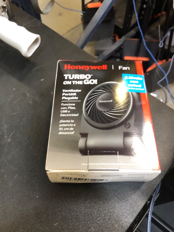 Photo 1 of Honeywell HTF090B Turbo on the Go Personal Fan, Black – Small, Portable Fan