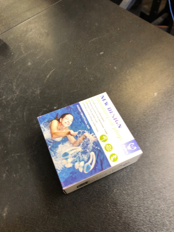 Photo 1 of Swimming Ear Plugs, Swimmers Earplugs for Adults Men Women Teens - Waterproof, Ultra Soft, Custom Fit, Water Protection Reusable Earbuds for Swim Surfing Diving Showering (Blue)