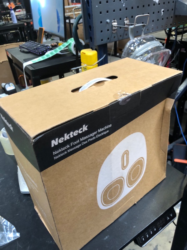 Photo 1 of Nekteck Shiatsu Foot Massager Machine with Soothing Heat, Deep Kneading Therapy, Air Compression, Improve Blood Circulation and Foot Wellness,Relax for Home or Office Use(Beige)
