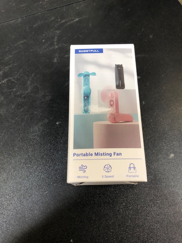 Photo 1 of SWEETFULL Misting Fan Portable, Handheld Personal Mister Fans, Small Fan Rechargeable, Mini Spray Water Mist, Kids Women Portable Fans For Travel, Outdoors, Hiking, Camping Home Office (Pink)