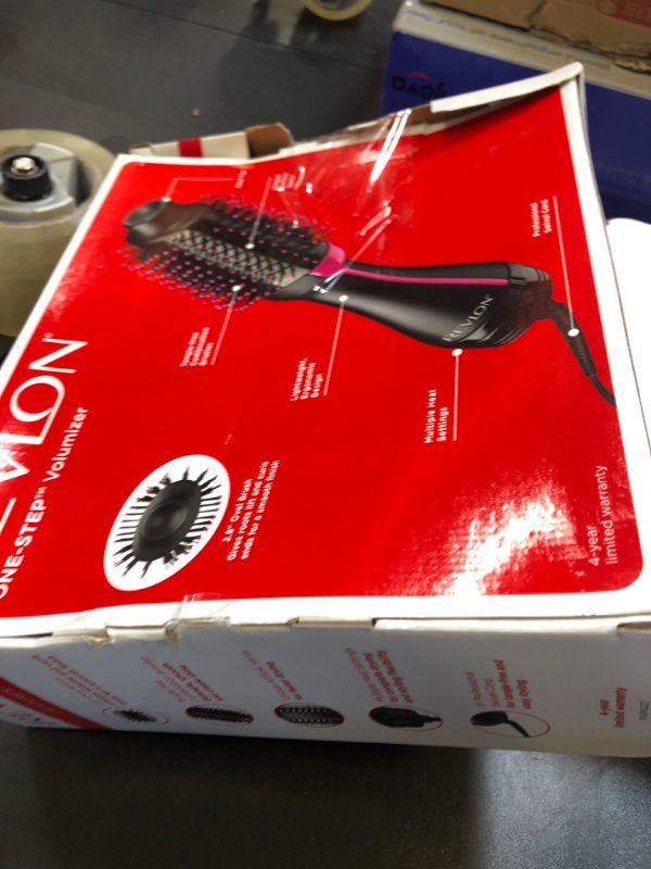 Photo 1 of REVLON One-Step Volumizer Hair Dryer and Styler, for Less Frizz, More Shine, and Reduced Heat Damage for Salon Style Round Brush for Blowout, Black (Amazon Exclusive)