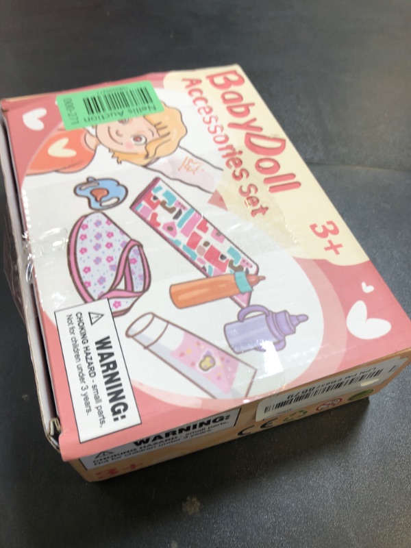 Photo 1 of 14 Pack Baby Doll Accessories, Baby Doll Feeding and Caring Set Includes Diaper Bag, Doll Diapers, Magic Bottle, Changing Mat for Girl Toddler Kid, Babies Pretend Play Set for Birthday Gift Christmas