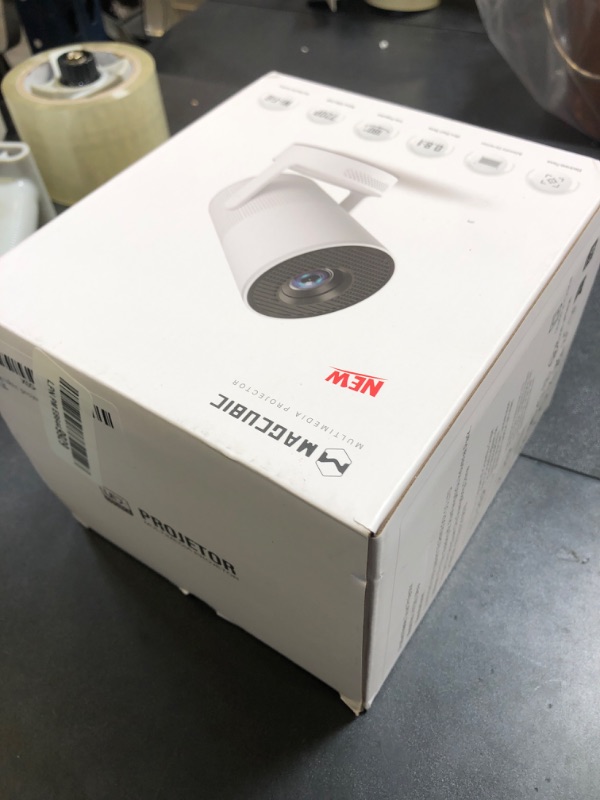Photo 1 of ?Electric Focus?Magcubic Mini Projector 4K Support, Portable Projector with WiFi 6 and Bluetooth 5.4, Smart Proyector, 5W Soundbase Speaker, 180° Rotation for Home Theater HY300 Ultra