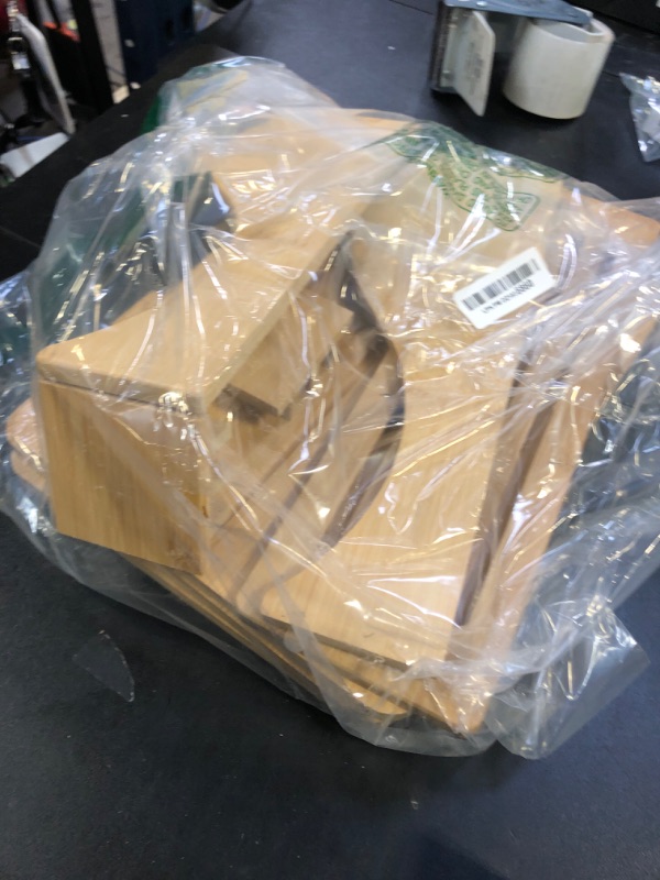 Photo 1 of Fanwer Bamboo Cutting Board, Set of 4 with Storage Stand, Chopping Board Set with Food Icons, Preventing Cross-contamination of Different Food Types