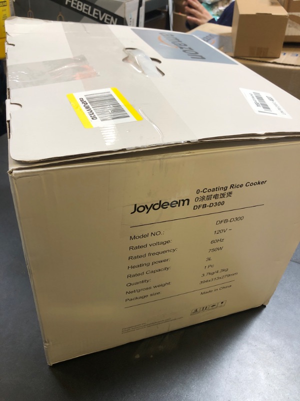 Photo 1 of Joydeem Stainless Steel Rice Cooker, Uncoated Non-stick 316L Stainless Steel Inner Pot Rice Cookers, 6 Cup Uncooked, 3L, DFB-D300