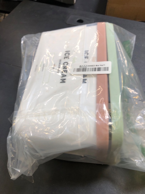 Photo 1 of ZICOTO Set of 2 Reusable Ice Cream Tub Containers 2 Quart Each - Perfect for Homemade Sorbet, Frozen Yogurt Or Gelato - Stackable Storage Containers, Stickers And Lids Stores Easily In Freezer