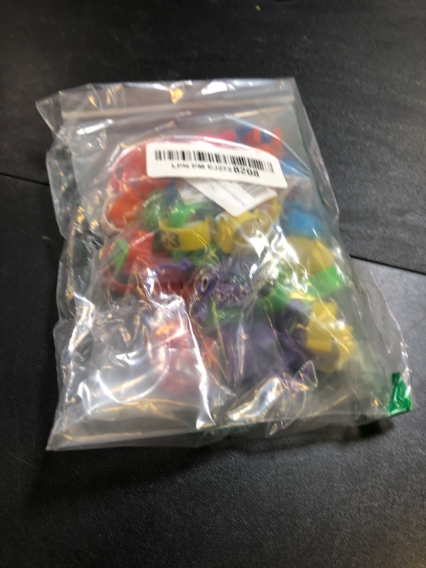 Photo 1 of EZEELAI 80 Pcs 16mm Chicken Leg Bands with 8 Colors, Colorful 01-80 Numbered Chicken Identification Leg Bands Duck Poultry Foot Tags for Ducks Bantam Guinea Pigeons Goose Gamefowl