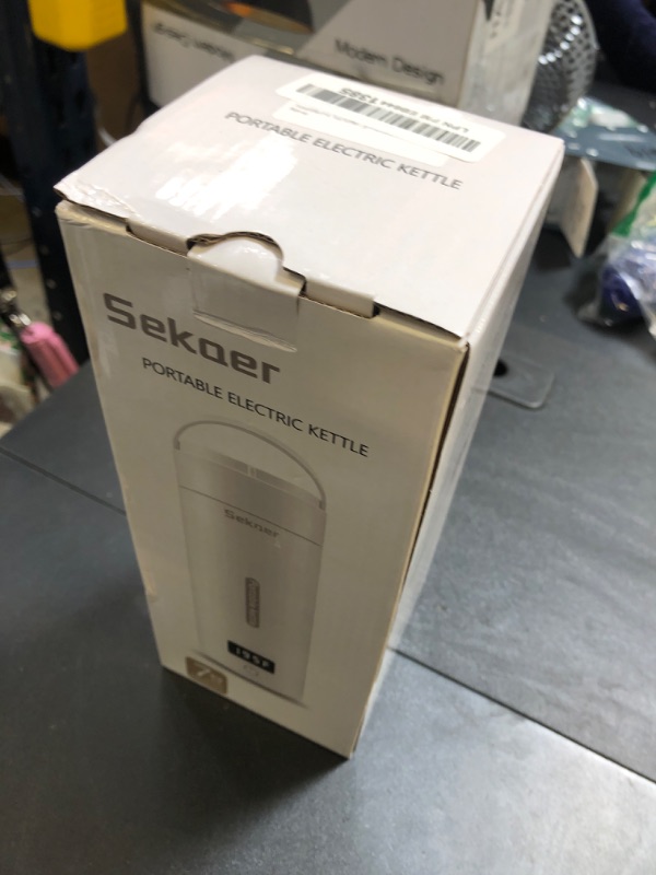 Photo 1 of Sekaer Travel Electric Tea Kettle Portable Small Mini Coffee Kettle, with 4 Variable Presets, Personal Hot Water Boiler 304 Stainless Steel with Auto Shut-Off & Boil Dry Protection, SY-618B