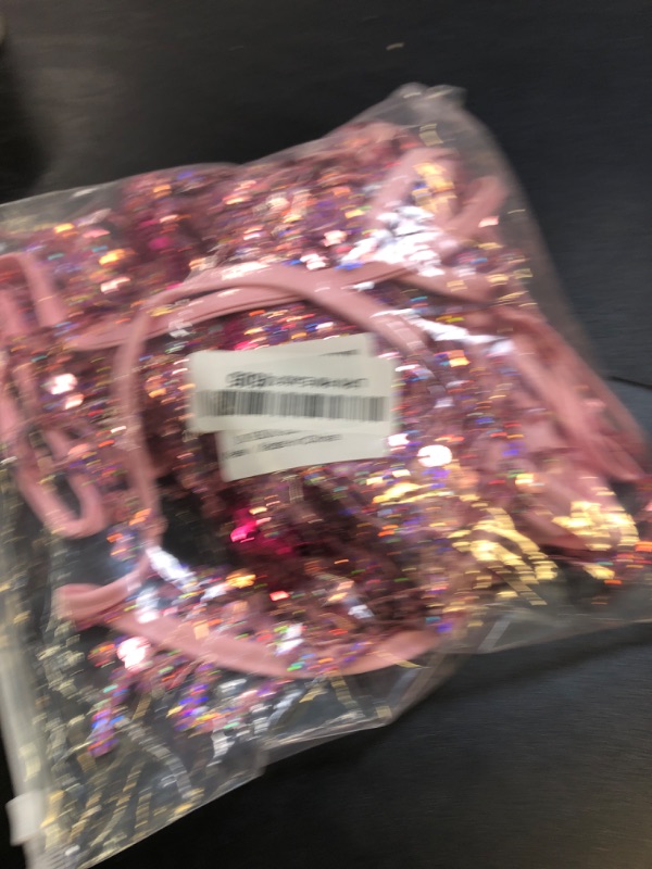 Photo 1 of IMEKIS Rave Outfits for Women: Fringe Sparkle Stars Party Bodysuit Music Festival Clothing Alien Costume Adults Sexy Halloween Fairy Space Cowgirl Cosplay Shiny Jumpsuit Concert Clothes Pink Small