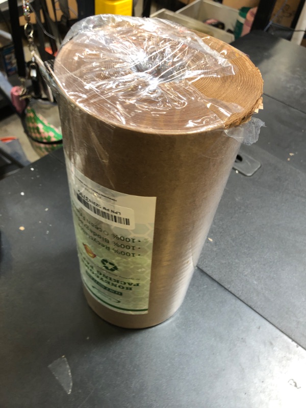 Photo 1 of Honeycomb Packing Paper, 12" x 400' Honeycomb Cushioning Wrap Roll for Moving Shipping Packaging Gifts, Recyclable Honeycomb Paper Bubble Paper Wrapping with 20 Fragile Sticker Labels