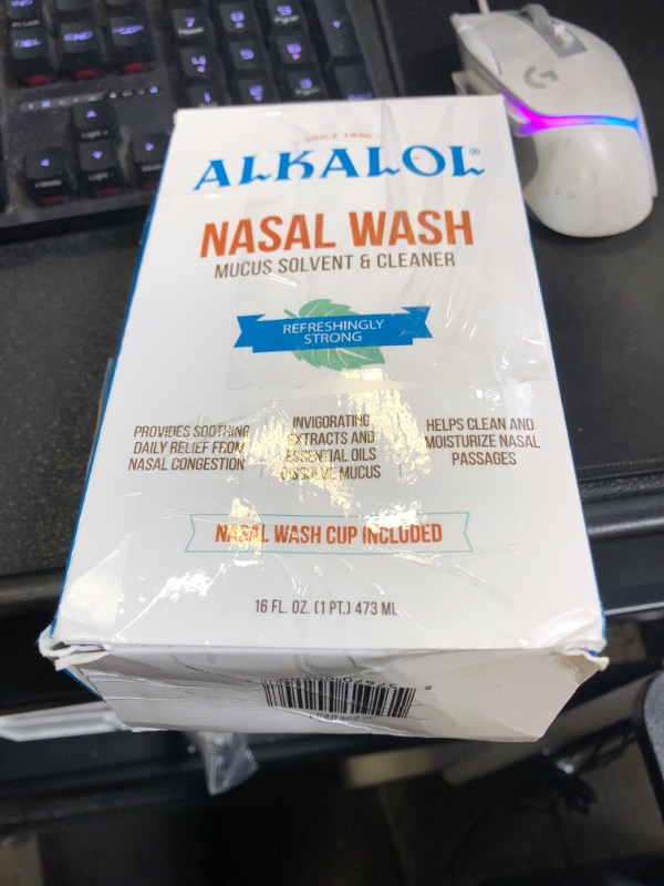 Photo 1 of Alkalol - A Natural Soothing Nasal Wash, menthol, 2 Piece Set 1 Count