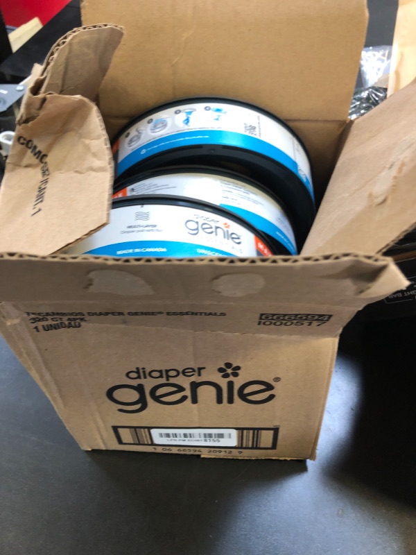 Photo 1 of Diaper Genie Essentials Round Refill Pack of 4 | Holds Up to 1280 Newborn Diapers | Features Unscented Continuous Film | Compatible with Diaper Genie Complete and Expressions Pails