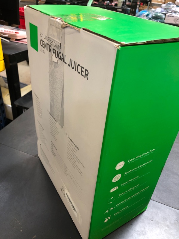 Photo 1 of GDOR 1200W Juicer with Larger 3.2" Feed Chute, Titanium Enhanced Cutting System, Centrifugal Juice Extractor Maker with Heavy Duty Full Copper Motor, Dual Speeds, BPA-Free, Silver