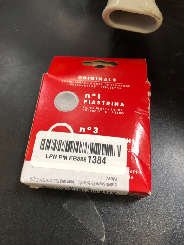 Photo 1 of Bialetti Spare Parts, Includes 3 Gaskets and 1 Plate, Compatible with Moka Express, Fiammetta, Break, Happy, Dama, Moka Melody, Alpina, Moka Timer and Rainbow (3/4 Cups)