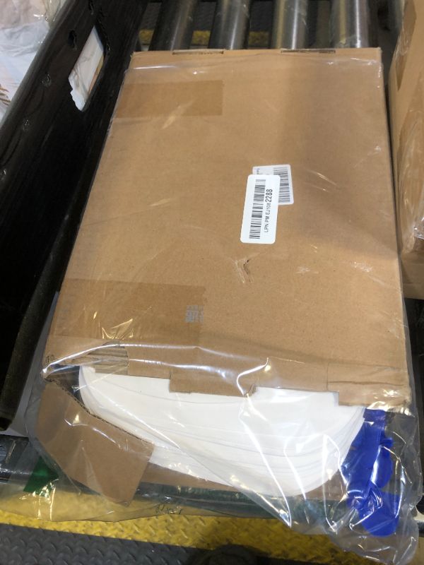 Photo 1 of 100 PCS Blank Fans Handheld Double Sided Paddles DIY Paper Fans with 100 PCS Blank Cardboard and Plastic Handle Auction Answer Paddles for Crafting Classroom Voting Painting Celebration and Wedding