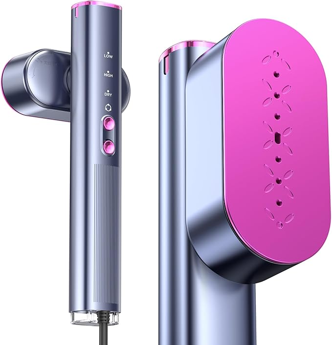 Photo 1 of Jack ? Rose Press Iron Steamer,Dual Voltage 110-220v,6+1 Fabric Settings,No Ironing Board Required, Wrinkle Reduction,Portable Travel Size Steamer for Global ? Europe Traveling?Pale purple