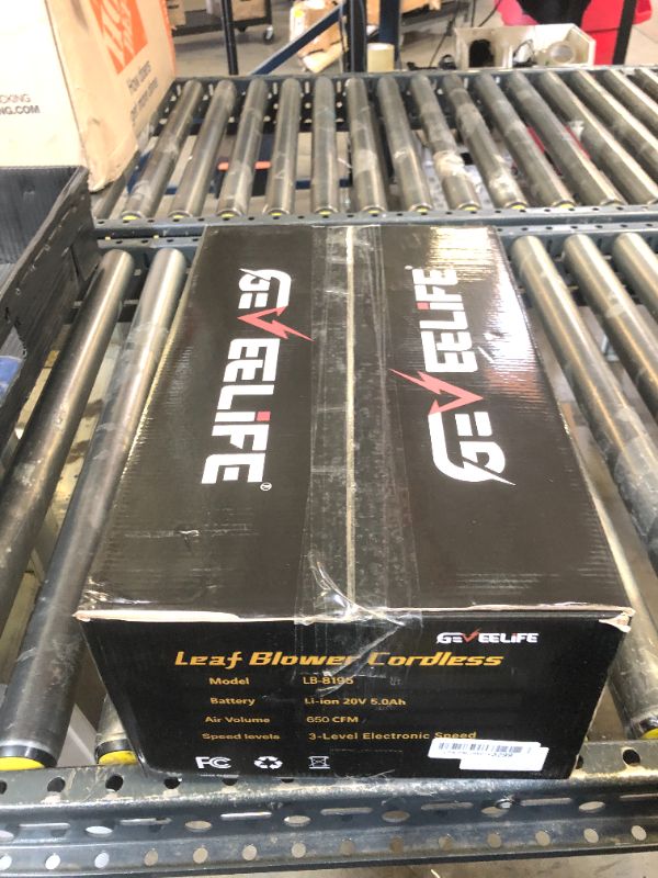 Photo 1 of GEVEELIFE Leaf Blower Cordless, 650CFM & 3 Speed Levels, Electric Cordless Leaf Blower with 2 * 5.0Ah Battery Powered, Blowers for Lawn Care, Yard, Blowing Leaves, Dust, Snow
