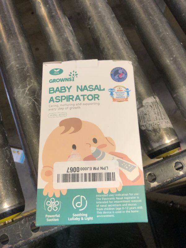Photo 1 of GROWNSY Nasal Aspirator for Baby, Electric Baby Nose Sucker with Larger Suction Chamber and More Powerful Suction, Automatic Nose Cleaner with Music and Light Soothing Function