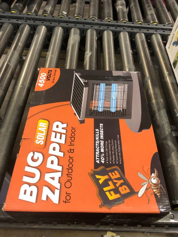 Photo 1 of Solar Bug Zapper Outdoor, Wireless Portable Camping Mosquito Zapper with Panel Sensor, Fly Traps with 10FT Extension Cord, Fly Zapper, Mosquito Killer, Electric Trap Ideal for Home, Patio, Backyard