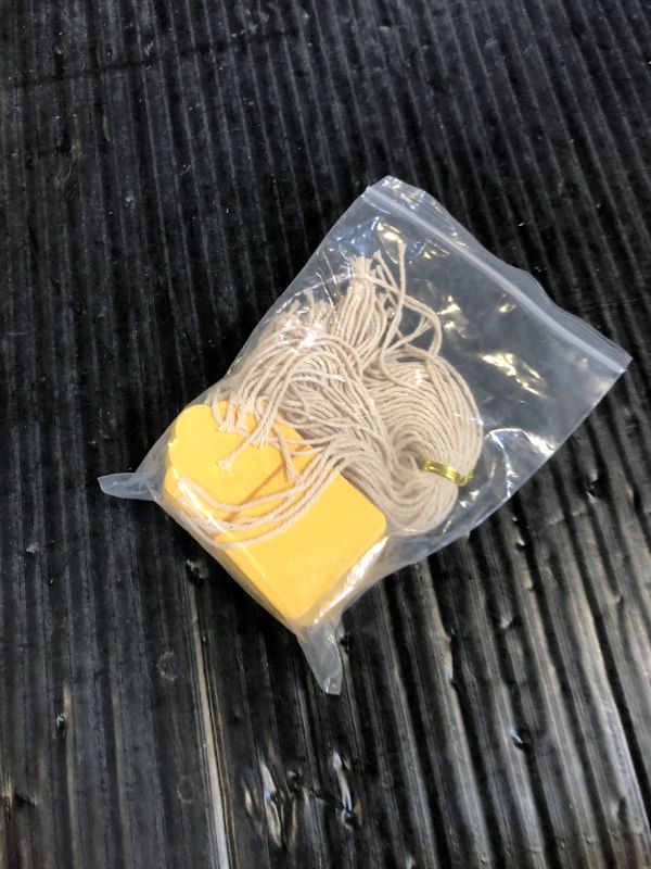 Photo 1 of 100pcs Gold Paper Hang Gift Tags, Blank Marking Tags with String for Craft Homemade Gifts