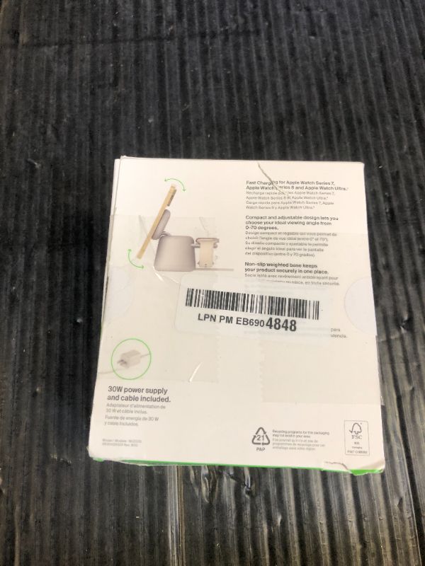 Photo 1 of Belkin 2-in-1 MagSafe Wireless Charging Dock 15W Fast Charge iPhone Charger Compatible with iPhone 16, 15, 14, and 13 Series, AirPods, and Other MagSafe Enabled Devices, Includes Power Supply - Sand