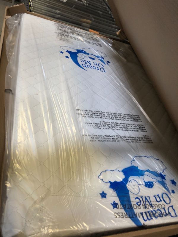 Photo 1 of Dream On Me Holly 3” Fiber Baby Crib Mattress, Fits All Mini & Portable Cribs Only, Greenguard Gold and JPMA Certified Crib Mattress, Easy to Clean and Waterproof Vinyl Cover