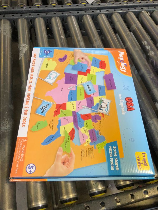 Photo 1 of Imagimake Mapology USA Map with Capitals | Learning States and Capitals | US Geography Toys for Ages 5-7 | Jigsaw Puzzles for Kids Ages 8-10 Years | Educational Toys for Ages 8-13