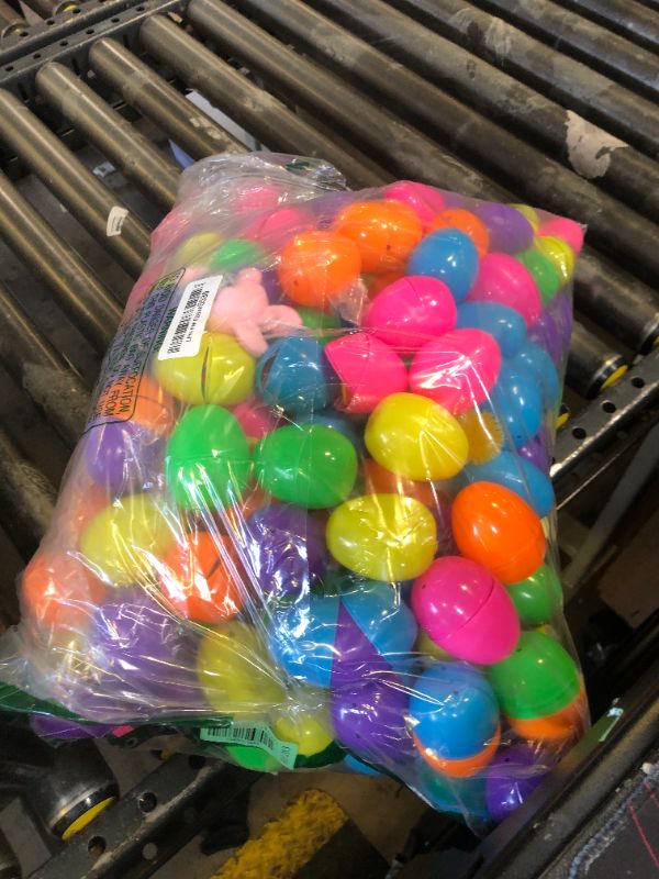 Photo 1 of JOYIN 100 Pcs Prefilled Easter Eggs With Assorted Toys Plus Stickers Inside, Stuffed Eggs with Diverse toys for Easter Egg Hunt, Kids Basket Stuffers Fillers, Party Favors, Classroom Prize Supplies