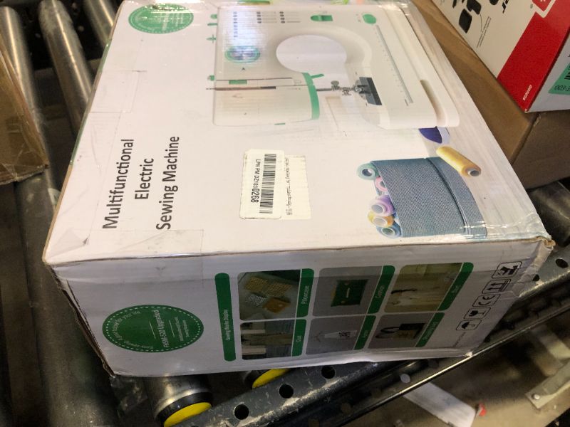 Photo 1 of Weaving everything:Beginner Sewing Machine,Portable Packaging,16 Different Thread Types,Adjustable Sewing Speed,with Two Needle Types,Foot Pedal(White)