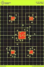 Photo 1 of 50 Pack - 12"x18" Sight In Splatterburst Target - Instantly See Your Shots Burst Bright Florescent Yellow Upon Impact!