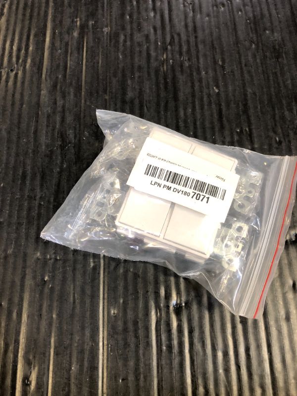Photo 1 of Wengart Duplex Rocker Combination Decorator Switch,120VAC 15Amp,Ground Terminal,Residential/Commercial Grade,2 Individual Switches,UL Listed,Pack of 2,White
