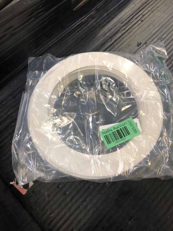 Photo 1 of White Trim Rings Plastic Ring 8" Inch Recessed Light Ring for Can Lights Lightening Fixture (10 Trim Rings)