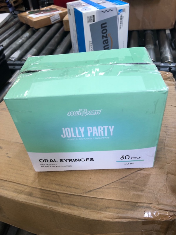 Photo 1 of JOLLY PARTY 30 Pack 20mL Syringes, Plastic Syringes with Catheter Tip and Cap, Individually Sealed Feeding Syringe For Dogs, Measuring Syringe For Liquid, Scientific Labs, Refilling, Dispensing