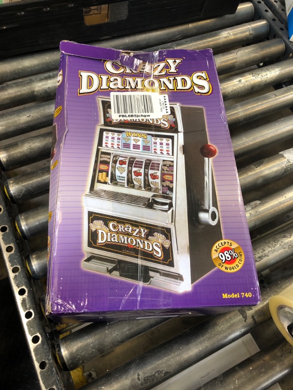 Photo 1 of RecZone Crazy Diamonds Slot Machine Bank - Authentic Replication