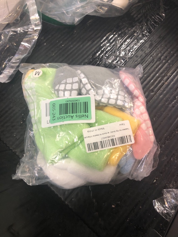 Photo 1 of Exegawe Toddler Non Slip Socks, Cute Baby Socks with Grips Crew Socks 5 Pairs(M/1-3y)