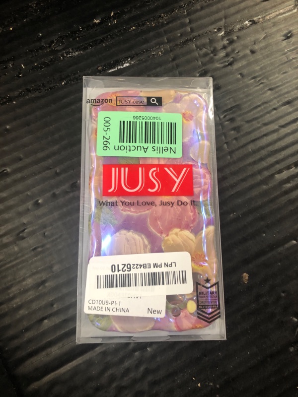 Photo 1 of Jusy Oil Painting Flower Compatible with iPhone 11 Pro Max Case, with Bracelet Chain, Colorful Retro Floral Cute Curly Wave Frame Women Girls-Pink
