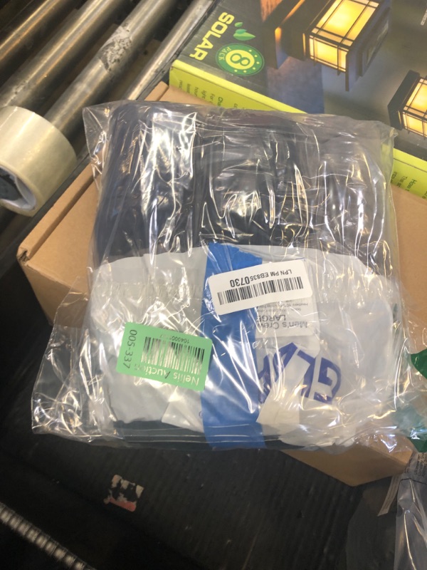 Photo 1 of Gildan Men's Crew T-Shirts, Multipack, Style G1100, Navy/Heather Navy/Indigo Blue (5-Pack), Large