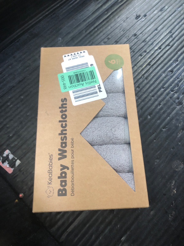 Photo 1 of 6-Pack Baby Washcloths - Soft Viscose from Bamboo Washcloth, Baby Wash Cloths for Newborn, Kids, Bath Baby Towels, Face Towel, Face Cloths for Washing Face (Cool Gray)