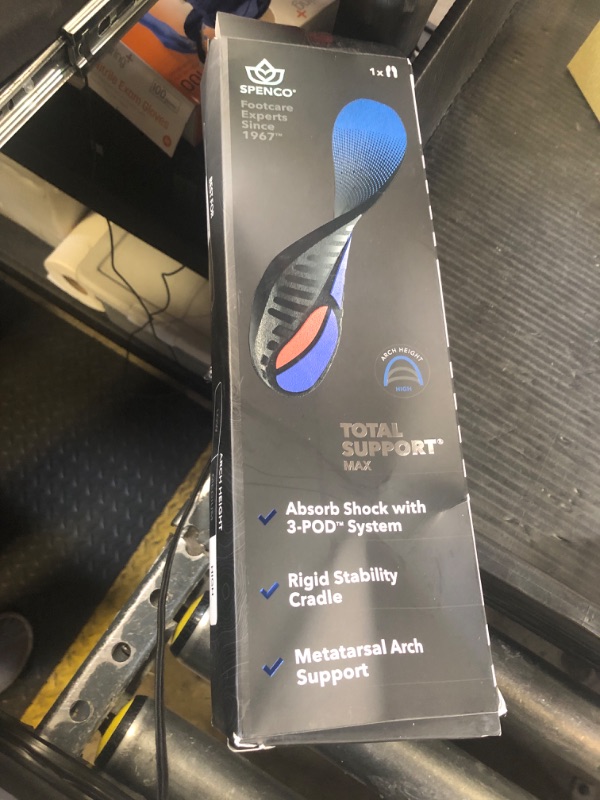 Photo 1 of Spenco Total Support Max Shoe Insoles - Orthotic Metatarsal Arch Support Inserts - Absorbs Shock, Reduces Over-Pronation, Conforms to Foot Contours, Deep Heel Cupping Women's 7-8.5/Men's 6-7.5
